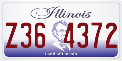 IL license plate Z364372