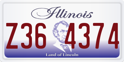 IL license plate Z364374