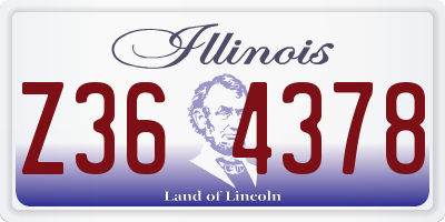 IL license plate Z364378