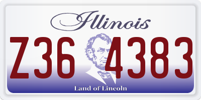 IL license plate Z364383