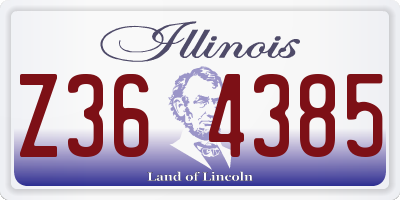 IL license plate Z364385