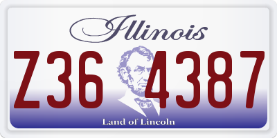 IL license plate Z364387