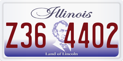 IL license plate Z364402