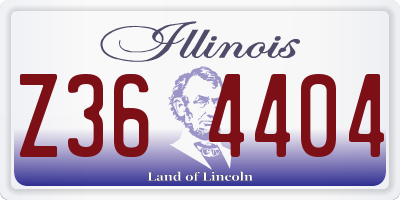 IL license plate Z364404