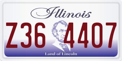 IL license plate Z364407