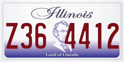 IL license plate Z364412