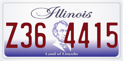 IL license plate Z364415