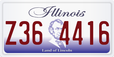 IL license plate Z364416