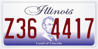 IL license plate Z364417