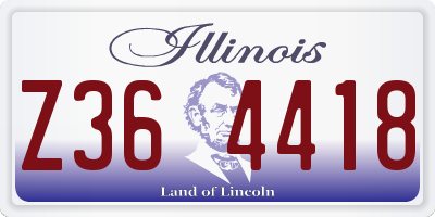 IL license plate Z364418