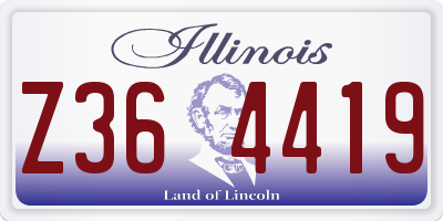 IL license plate Z364419