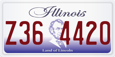 IL license plate Z364420