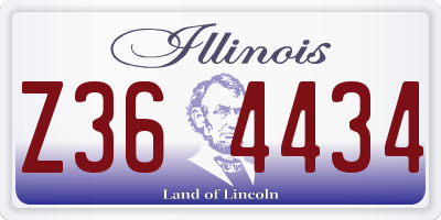 IL license plate Z364434