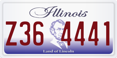 IL license plate Z364441