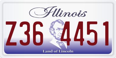 IL license plate Z364451