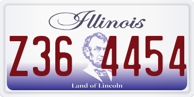 IL license plate Z364454