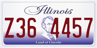 IL license plate Z364457