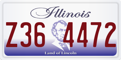 IL license plate Z364472