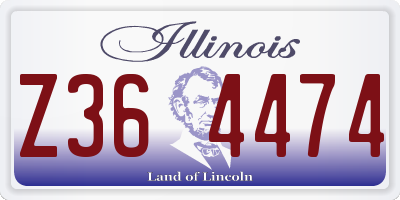 IL license plate Z364474