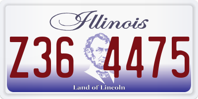 IL license plate Z364475