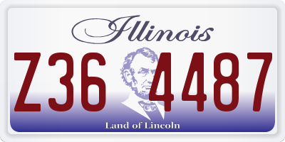 IL license plate Z364487