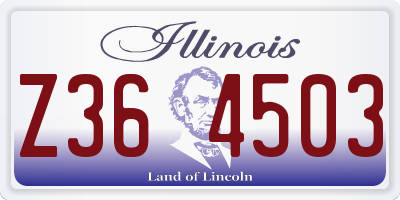 IL license plate Z364503