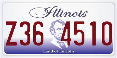 IL license plate Z364510