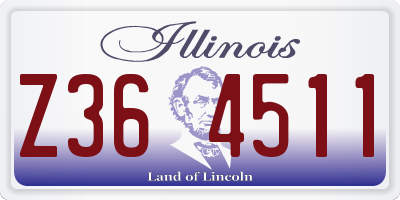 IL license plate Z364511