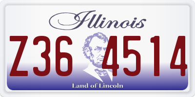 IL license plate Z364514