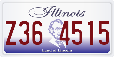 IL license plate Z364515