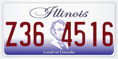 IL license plate Z364516