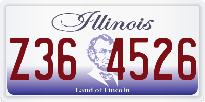 IL license plate Z364526