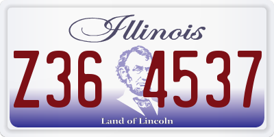 IL license plate Z364537