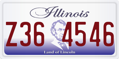 IL license plate Z364546
