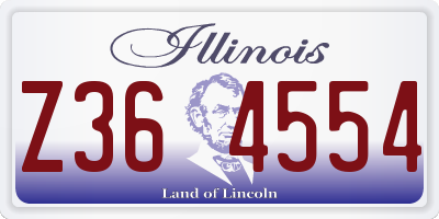 IL license plate Z364554