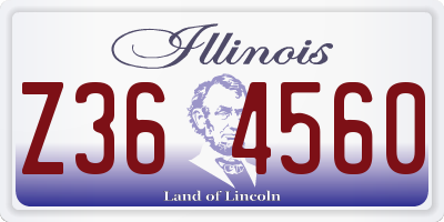 IL license plate Z364560