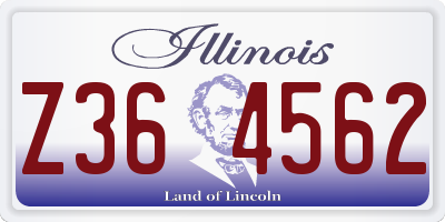 IL license plate Z364562