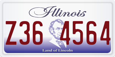 IL license plate Z364564