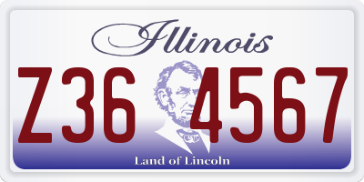 IL license plate Z364567