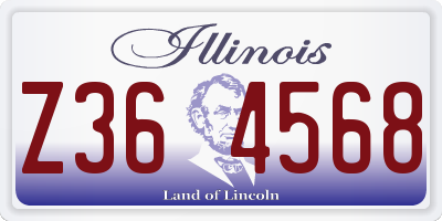 IL license plate Z364568