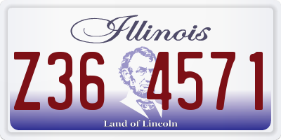 IL license plate Z364571