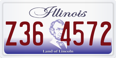 IL license plate Z364572