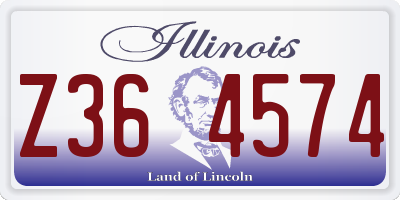 IL license plate Z364574