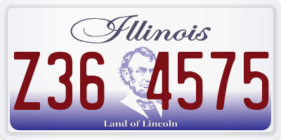 IL license plate Z364575