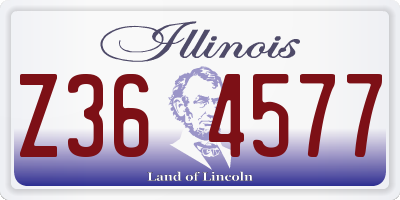 IL license plate Z364577