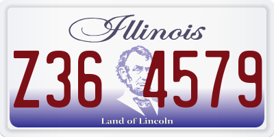 IL license plate Z364579