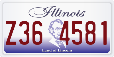 IL license plate Z364581