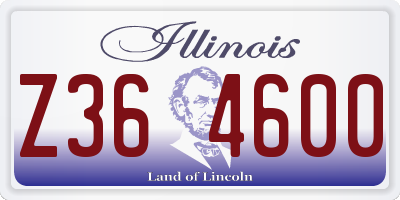 IL license plate Z364600