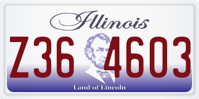 IL license plate Z364603