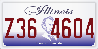 IL license plate Z364604